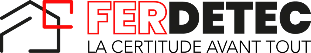 Logo ferdetec entreprise de reconnaissance structurel , diagnostic de structure et Ferroscan
