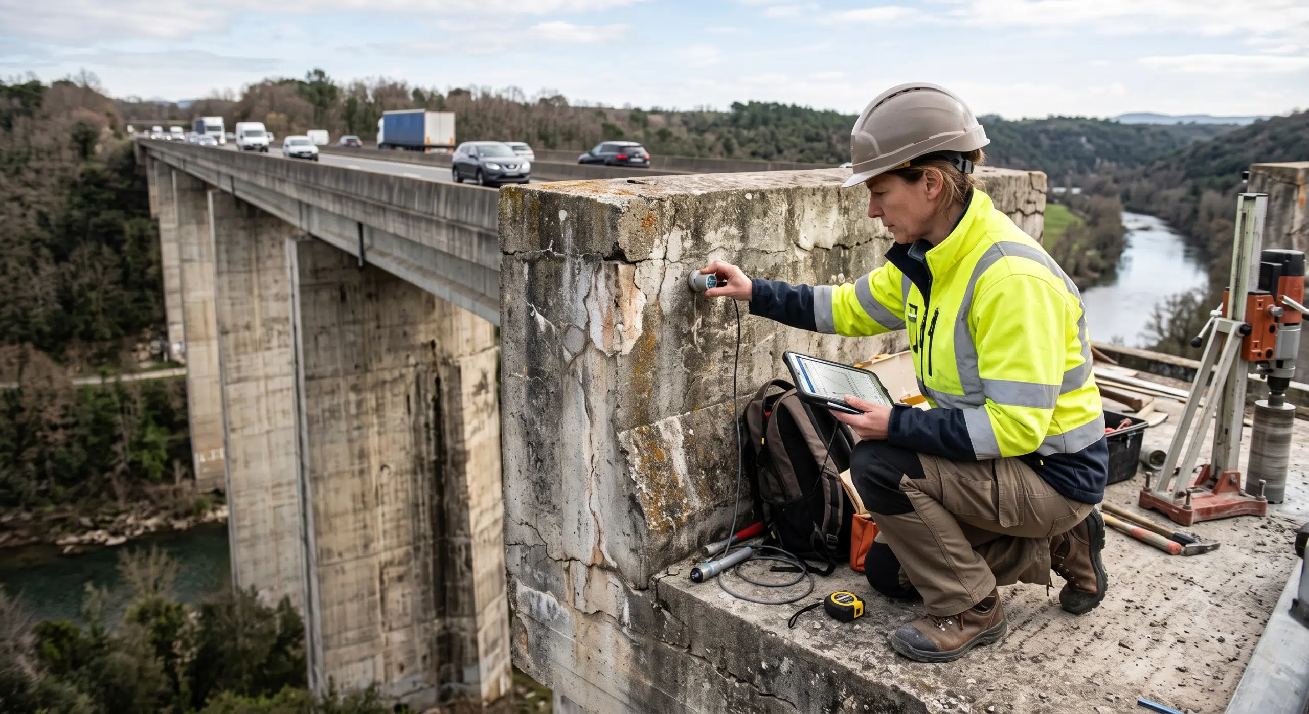 Durée de vie résiduelle d'un ouvrage béton : peut-on la calculer ? avec ferdetec