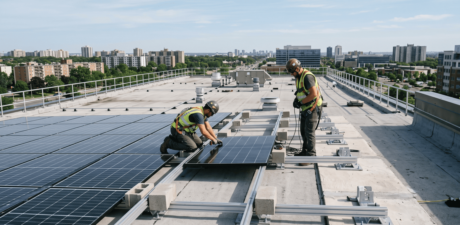 Installer des panneaux solaires en toiture-terrasse : la dalle peut-elle supporter la charge ? ferdetec