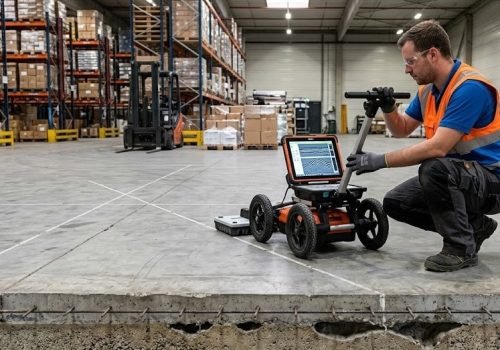 Détection de vides sous dallage industriel : méthodologie GPR pas à pas