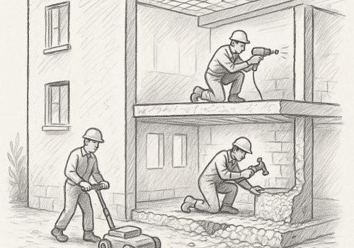 Diagnostic Structural Complet par Radar et Sondages pour la Réhabilitation d'un Bâtiment