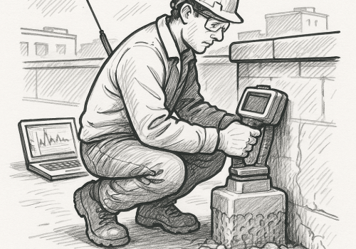 Diagnostic d'Acrotères en Toiture par Radar pour un Projet de Rénovation