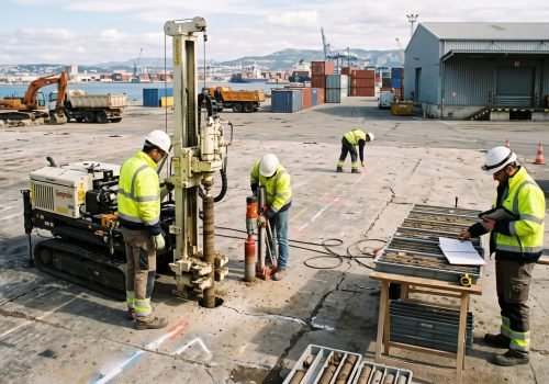 Reconnaissance de dallages industriels avant création de nouvelles fondations à Marseille ferdetec