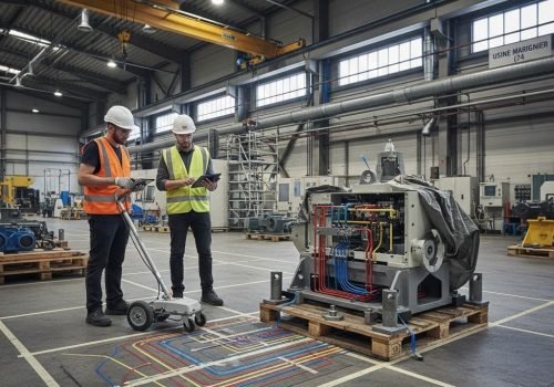 Repérage radar des réseaux de chauffage avant fixation d’une machine